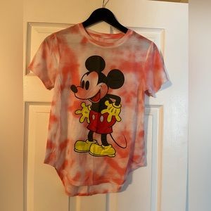 🐠 Disney. Mickey Mouse T-shirt. Tie Die Look. Size Medium. Girls . 7-9.